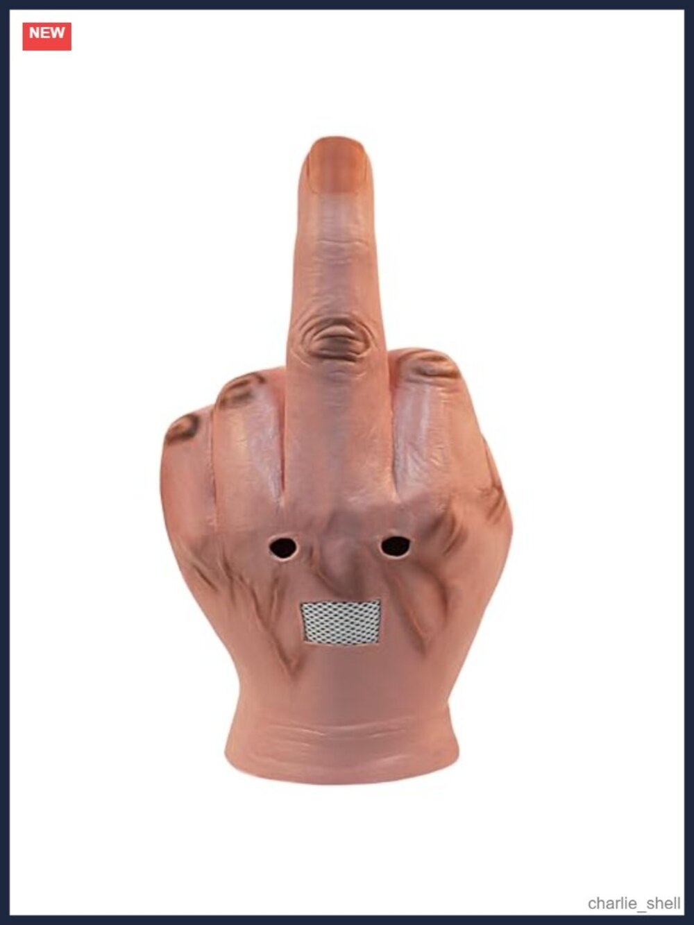 Middle Finger Latex Head Mask Adult Funny Costume Party Prop